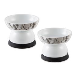 Picture of Design Imports CAMZ12620 5.3 x 3.5 in. Raised Marble Bone Dry Pet Small Bowl - Set of 2