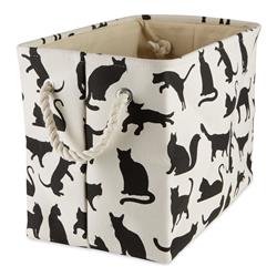 Picture of Design Imports CAMZ12468 14 x 8 x 9 in. Cats Meow Rectangle Small Polyester Pet Bin