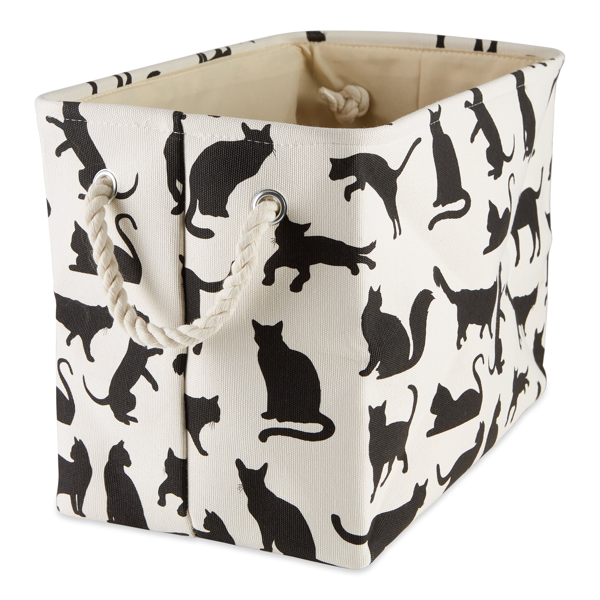 Picture of Design Imports CAMZ12469 14 x 8 x 9 in. Cats Meow Rectangle Medium Polyester Pet Bin