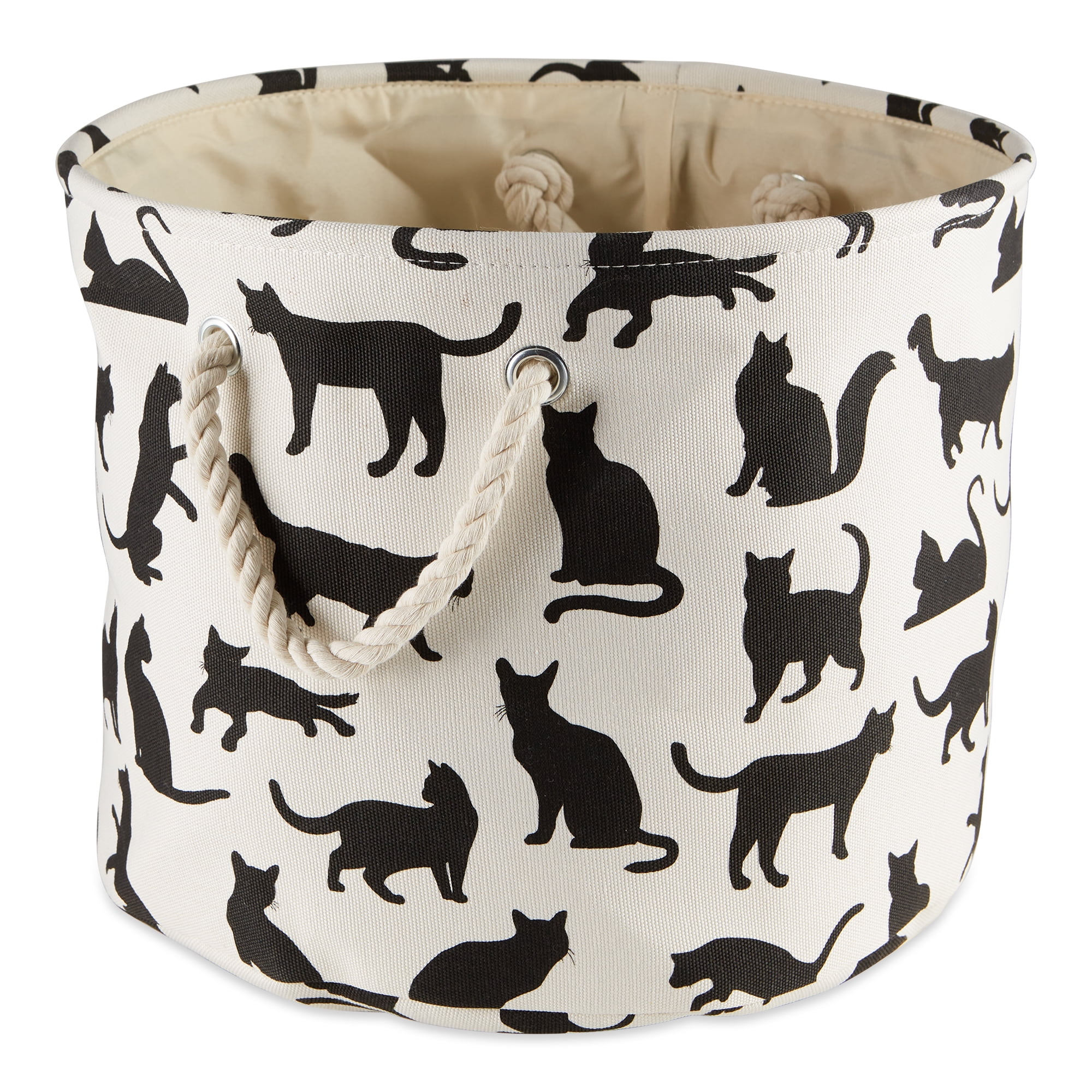 Picture of Design Imports CAMZ12471 9 x 12 x 12 in. Cats Meow Round Small Polyester Pet Bin
