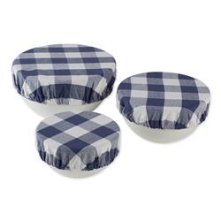Picture of Design Imports CAMZ12628 Buffalo Check Woven Dish Cover&#44; Assistant French Blue - Set of 3
