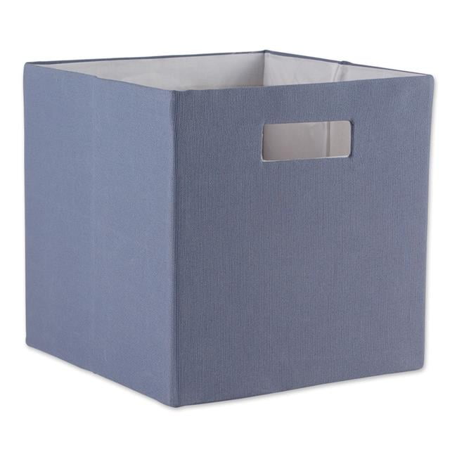 Picture of Design Imports CAMZ12912 13 x 13 x 13 in. Solid Polyester Cube Storage - Stonewash Blue - Square