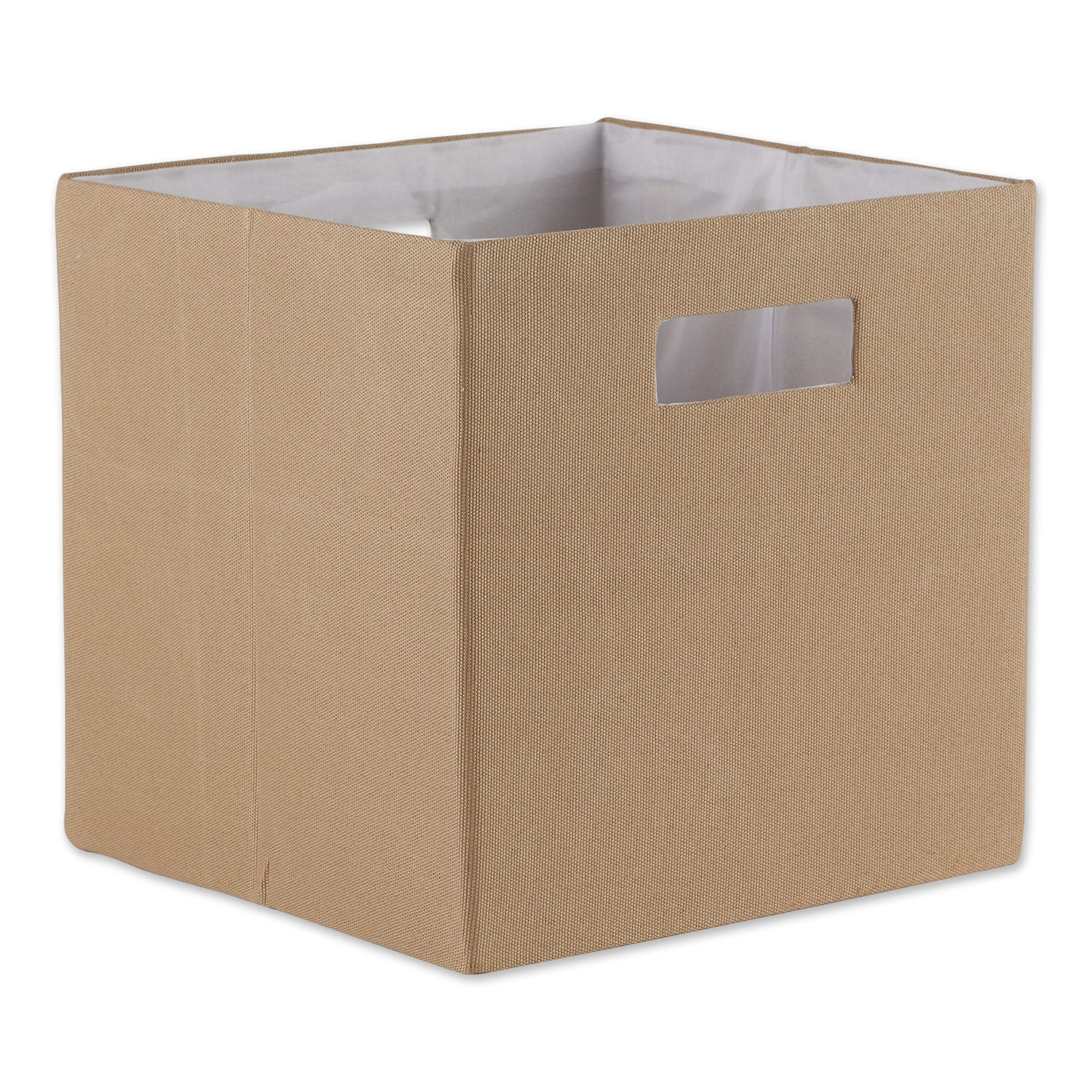 Picture of Design Imports CAMZ12914 13 x 13 x 13 in. Solid Polyester Cube Storage - Stone - Square