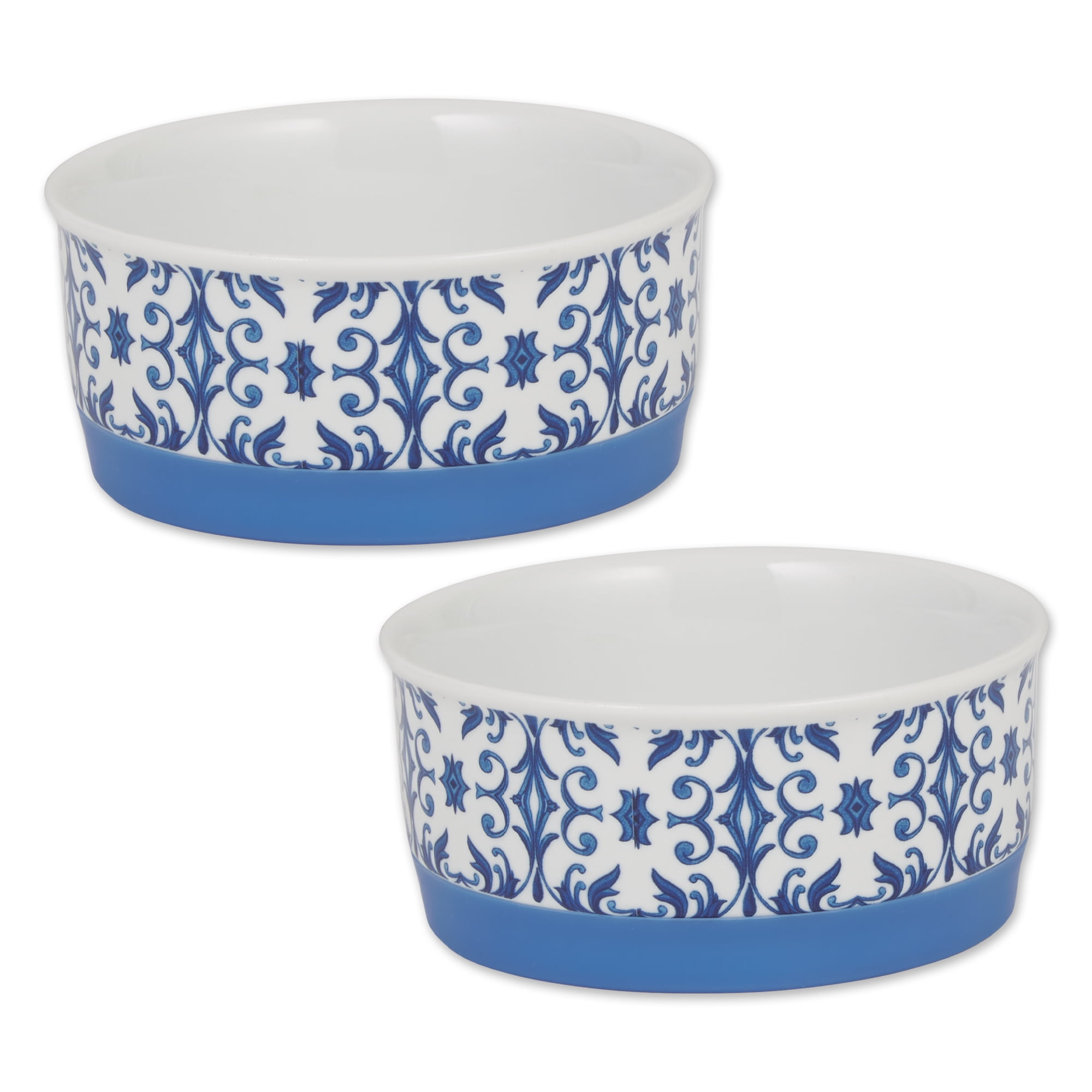 Picture of Design Imports CAMZ14079 4.25 x 2 in. Pet Bowl&#44; Portuguese Tile - Small - Set of 2