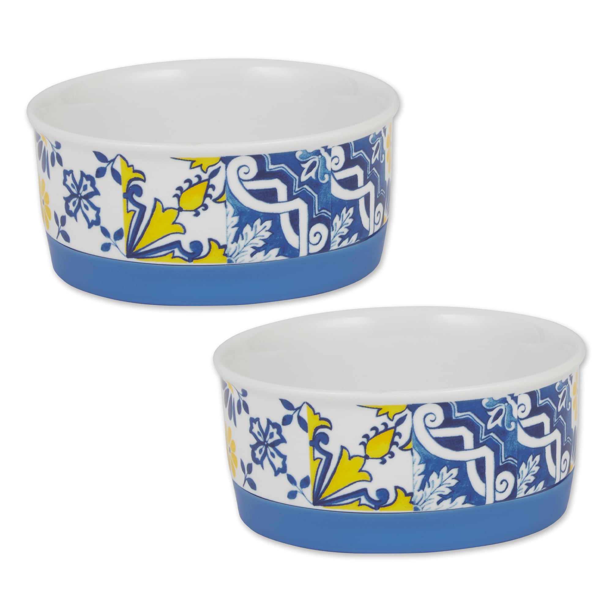 Picture of Design Imports CAMZ14083 4.25 x 2 in. Pet Bowl&#44; Portuguese Azulejos - Small - Set of 2
