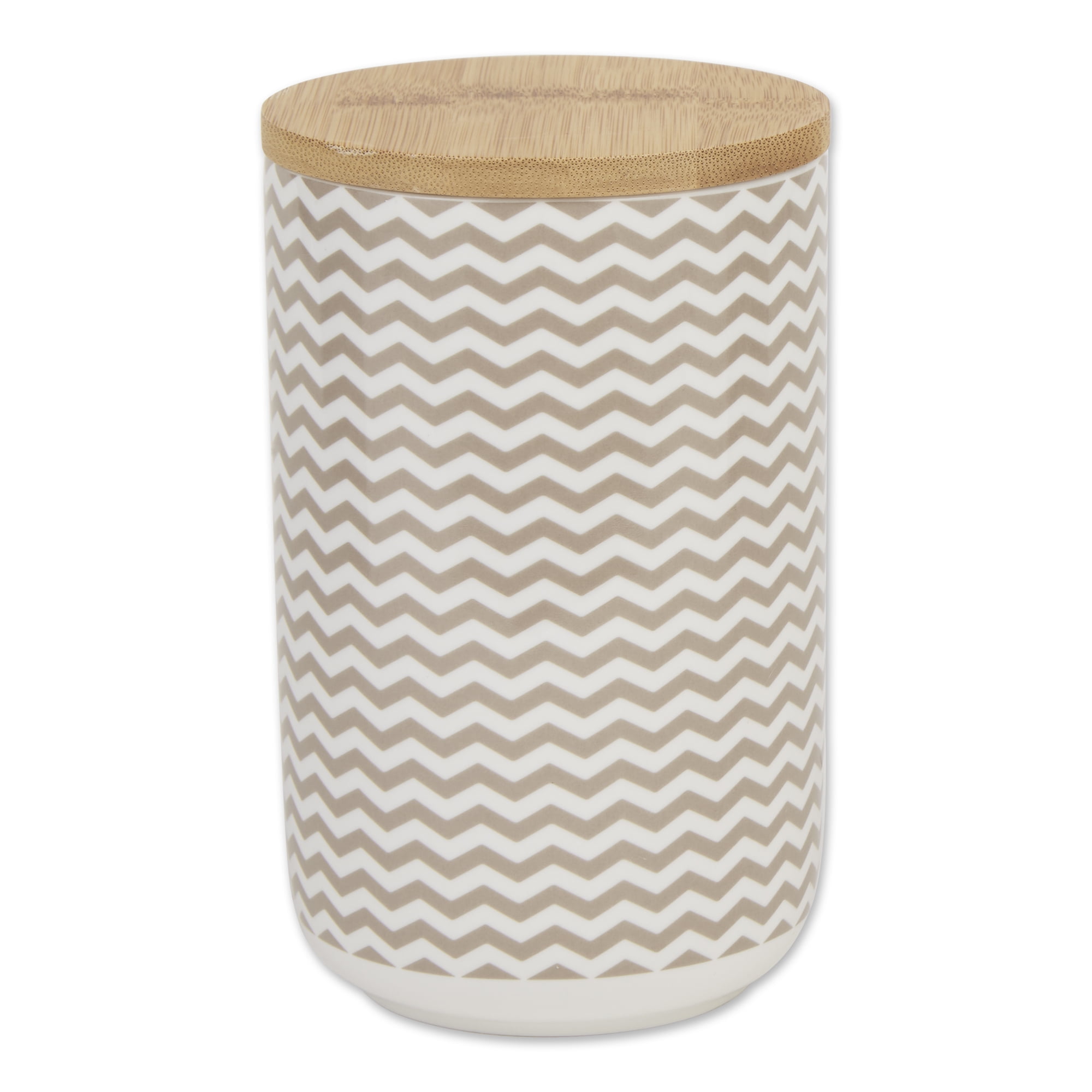 Picture of Design Imports CAMZ14114 Ceramic Treat Canister&#44; Stone Chevron