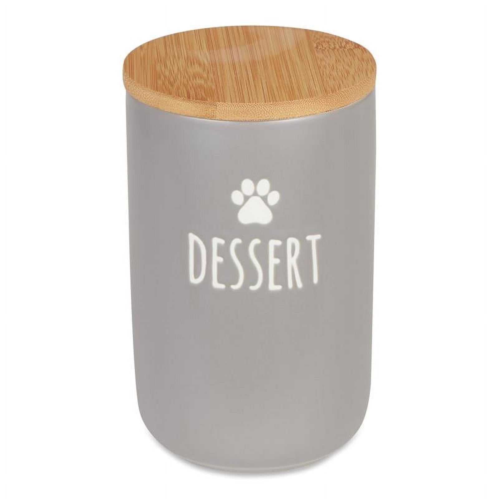 Picture of Design Imports CAMZ14426 Ceramic Treat Canister&#44; Dessert Gray