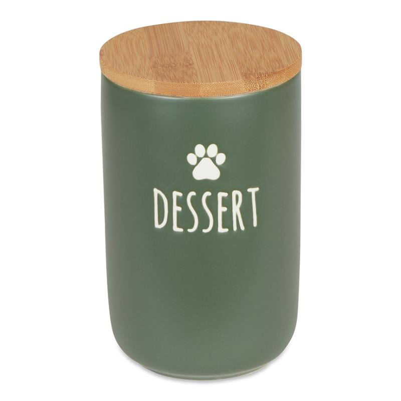 Picture of Design Imports CAMZ14430 Ceramic Treat Canister&#44; Dessert Hunter Green