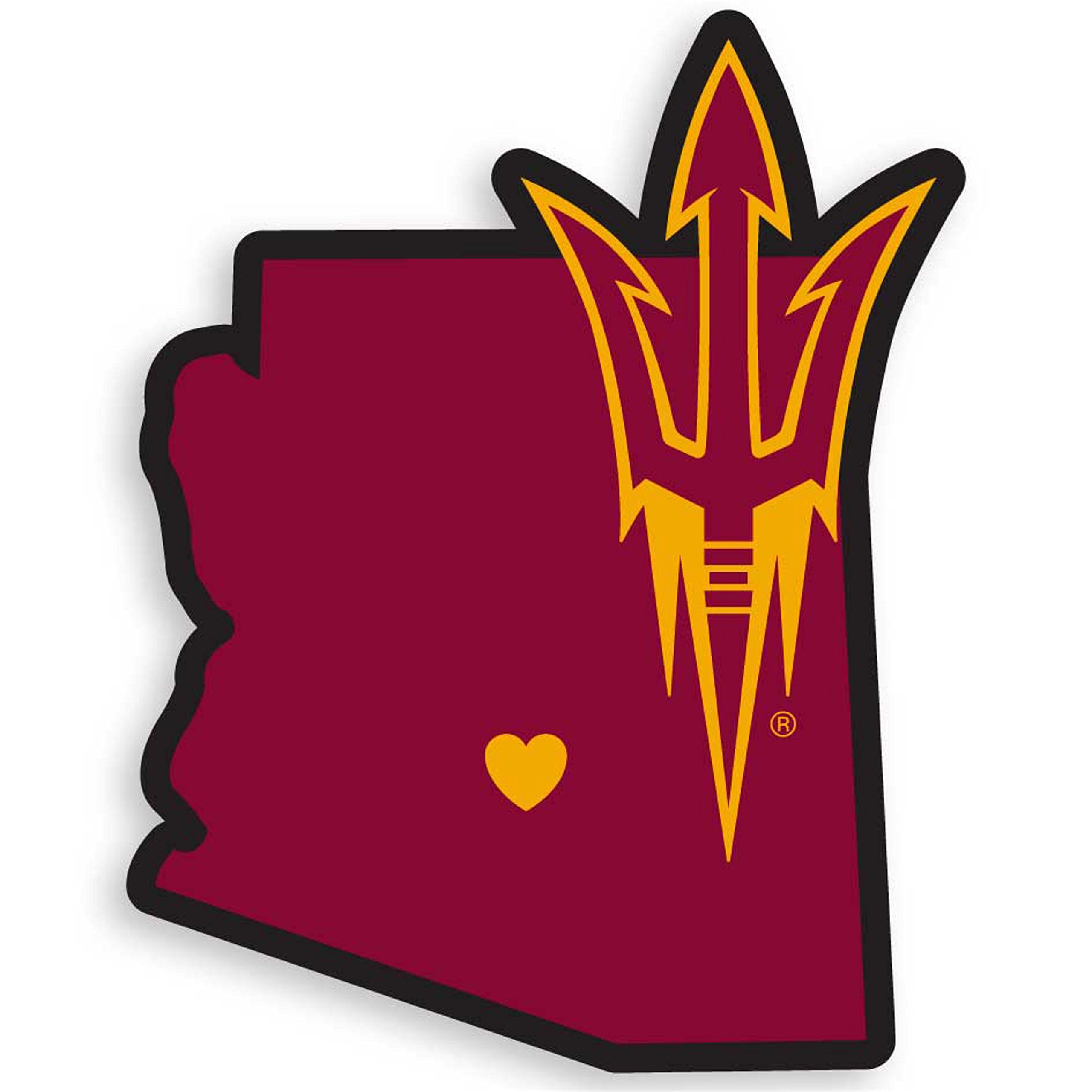 Siskiyou Sports CHSD68 NCAA Arizona St. Sun Devils Home State Decal