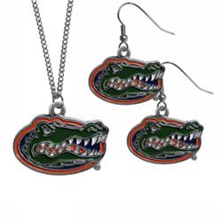 Picture of Siskiyou CDE4CN Florida Gators Dangle Earrings & Chain Necklace Set