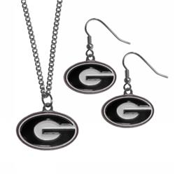 Picture of Siskiyou CDE5CN Georgia Bulldogs Dangle Earrings & Chain Necklace Set