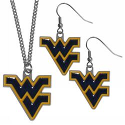 Picture of Siskiyou CDE60CN W. Virginia Mountaineers Dangle Earrings & Chain Necklace Set