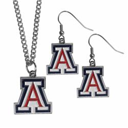 Picture of Siskiyou CDEN54CN Arizona Wildcats Dangle Earrings & Chain Necklace Set