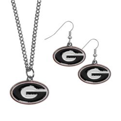 Picture of Siskiyou CDEN5CN Georgia Bulldogs Dangle Earrings & Chain Necklace Set