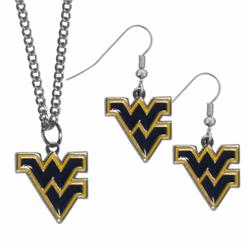 Picture of Siskiyou CDEN60CN W. Virginia Mountaineers Dangle Earrings & Chain Necklace Set