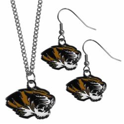 Picture of Siskiyou CDEN67CN Missouri Tigers Dangle Earrings & Chain Necklace Set