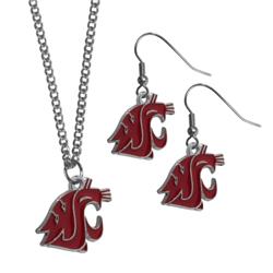 Picture of Siskiyou CDEN71CN Washington St. Cougars Dangle Earrings & Chain Necklace Set