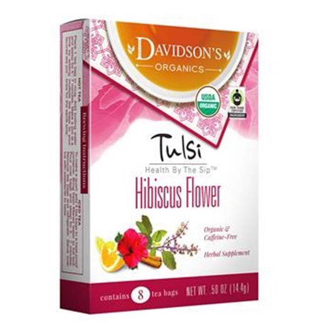 Picture of Davidsons Organics 1110 Single Serve Tulsi Hibiscus Flower Tea - 100 Count
