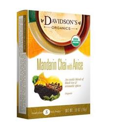 Picture of Davidsons Organics 1114 Single Serve Mandarin Chai with Anise Tea - 100 Count