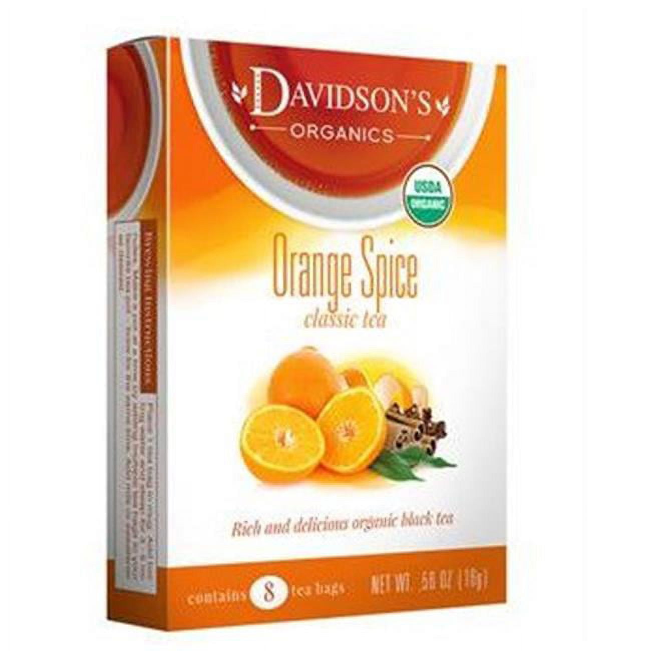 Picture of Davidsons Organics 1131 Single Serve Orange Spice Tea - 100 Count