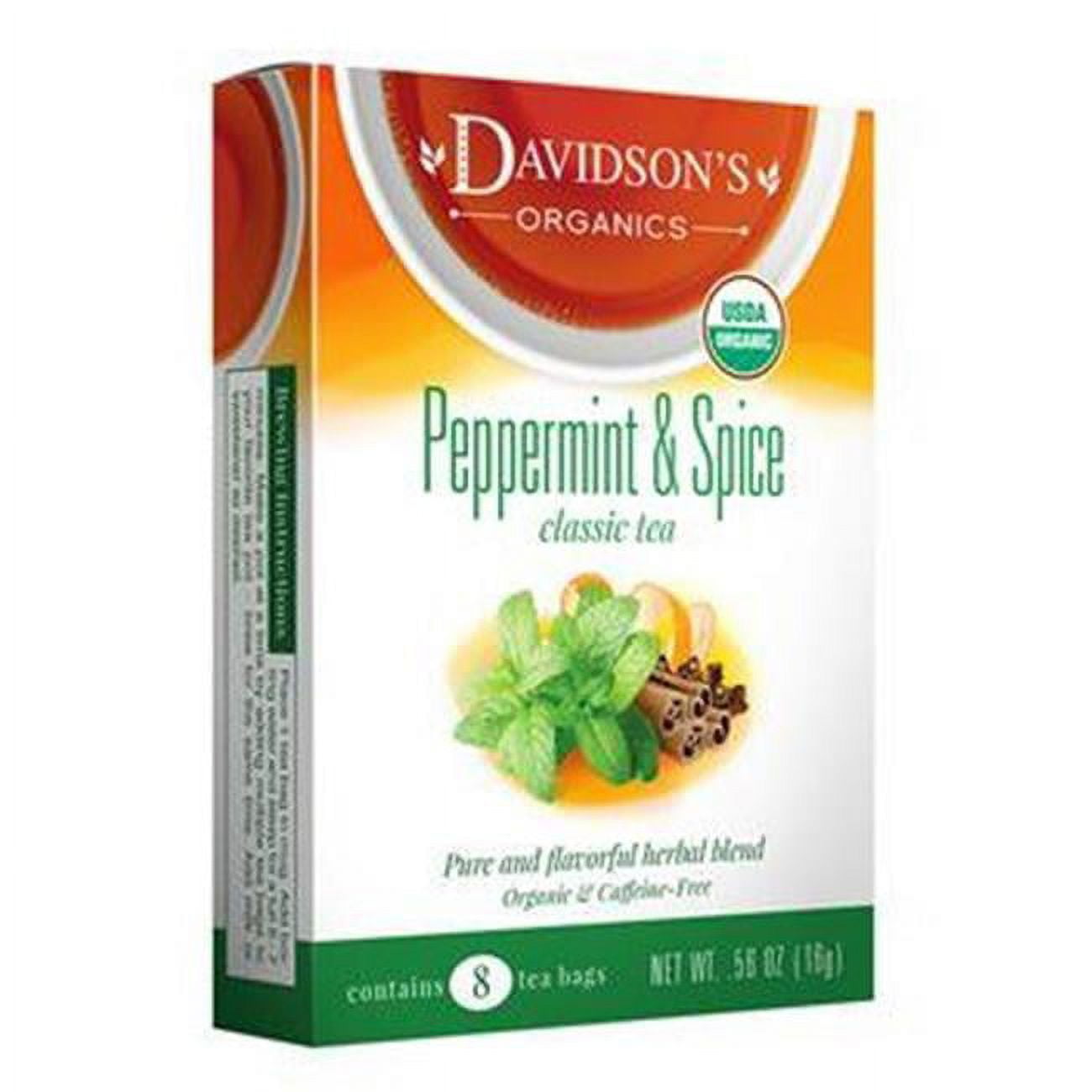 Picture of Davidsons Organics 1134 Single Serve Peppermint & Spice Tea - 100 Count