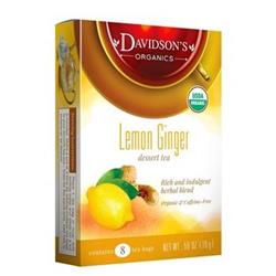 Picture of Davidsons Organics 1157 Single Serve Lemon Ginger Tea - 100 Count