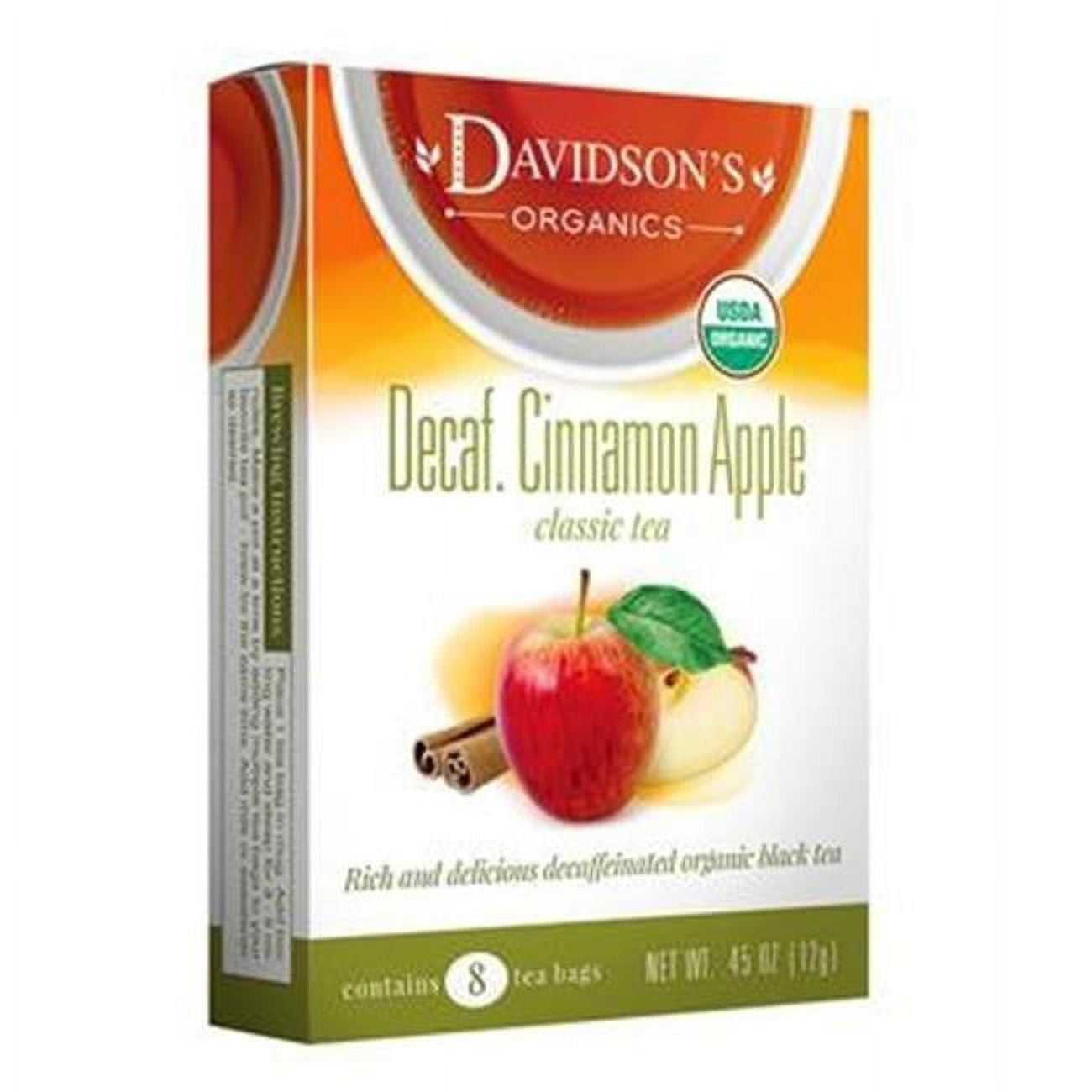 Picture of Davidsons Organics 1170 Single Serve Decaffeinated Cinnamon Apple Tea - 100 Count