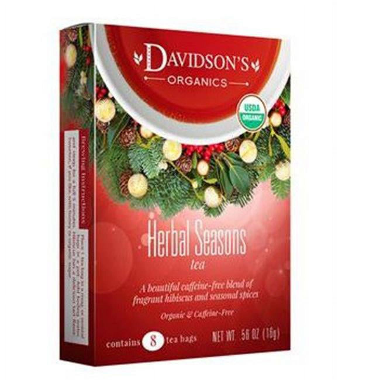 Picture of Davidsons Organics 1188 Single Serve Herbal Seasons Tea - 100 Count