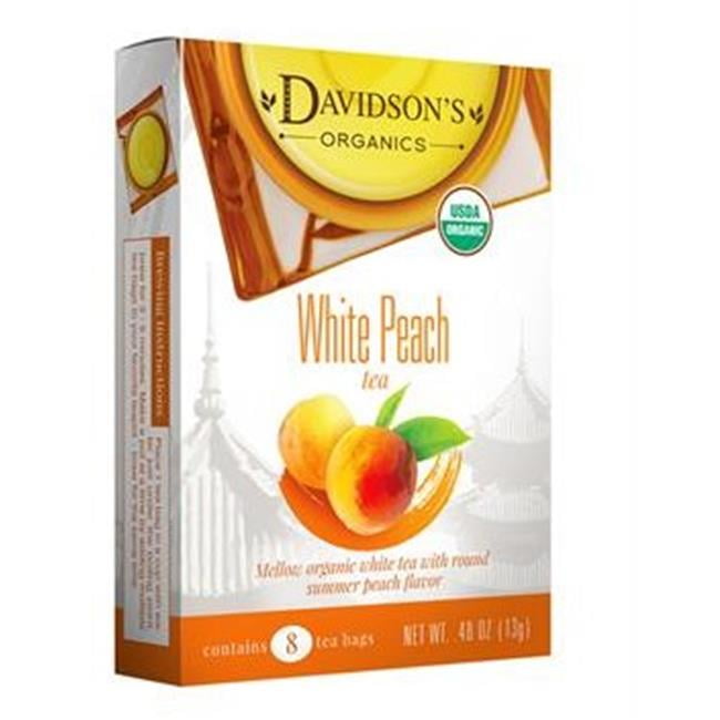 Picture of Davidsons Organics 1196 Single Serve White Peach Tea - 100 Count