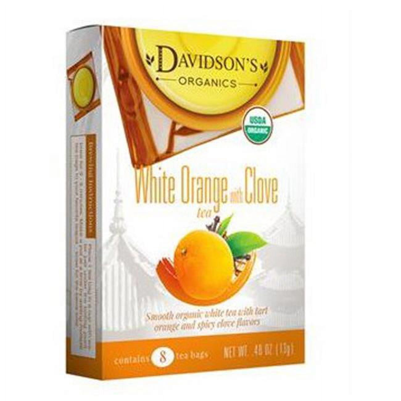 Picture of Davidsons Organics 1198 Single Serve White Orange with Clove Tea - 100 Count