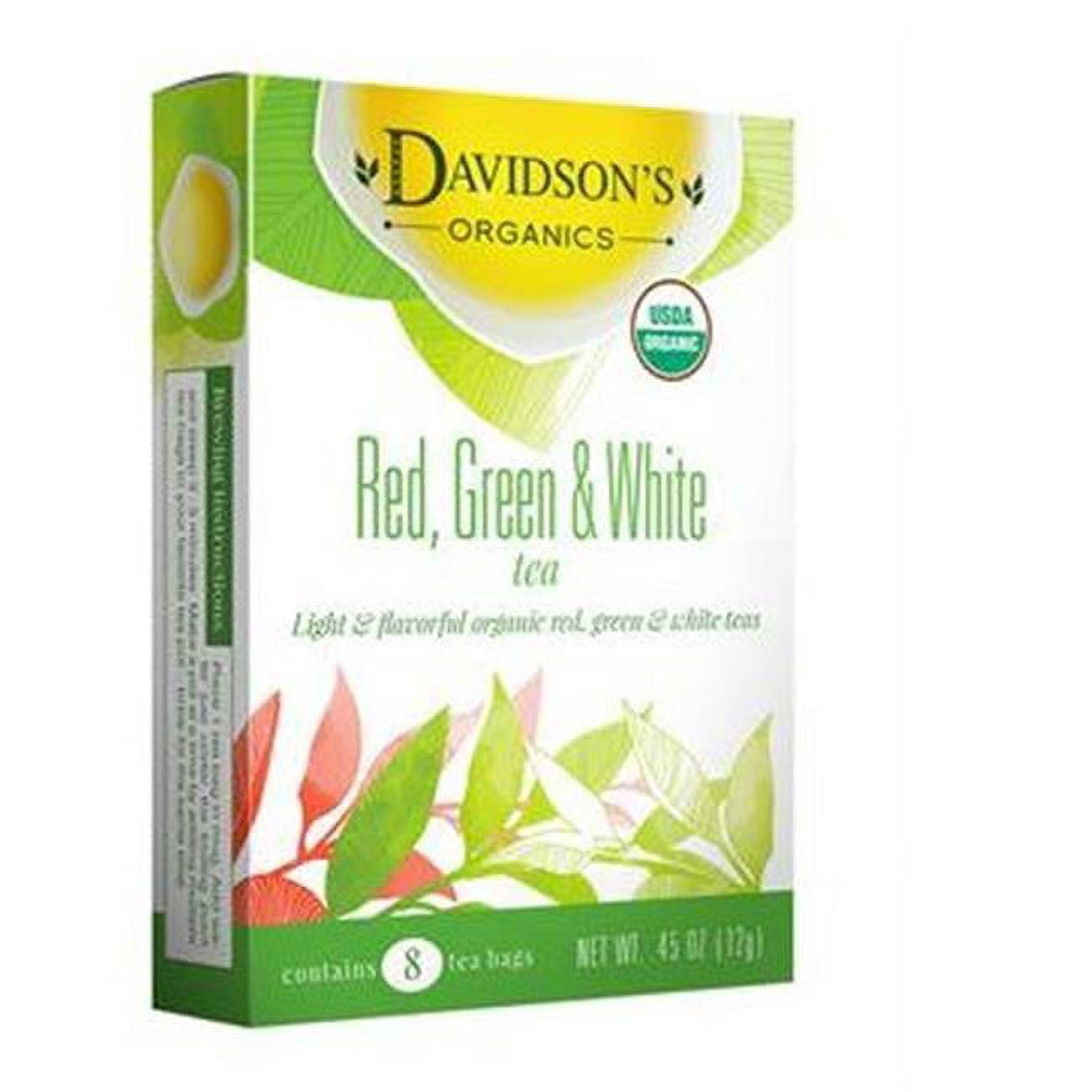 Picture of Davidsons Organics 1628 Single Serve Red, Green & White Tea - 100 Count