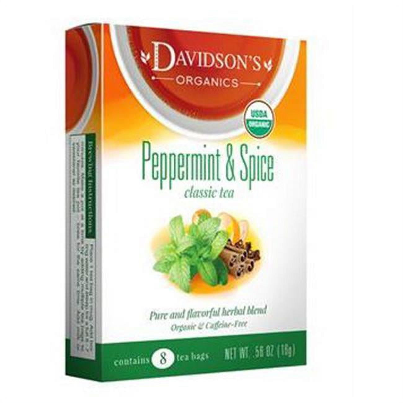 Picture of Davidsons Organics 2565 Peppermint & Spice Tea - Pack of 6 & Box of 25