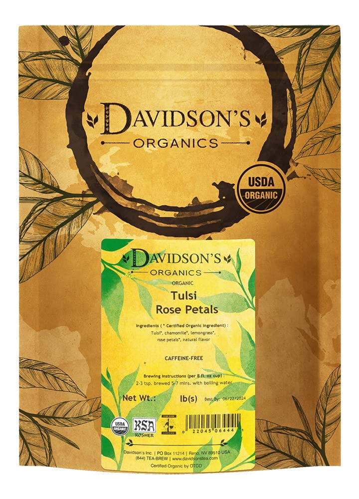 Picture of Davidsons Organics 6444 Tulsi Rose Petals Bulk Tea
