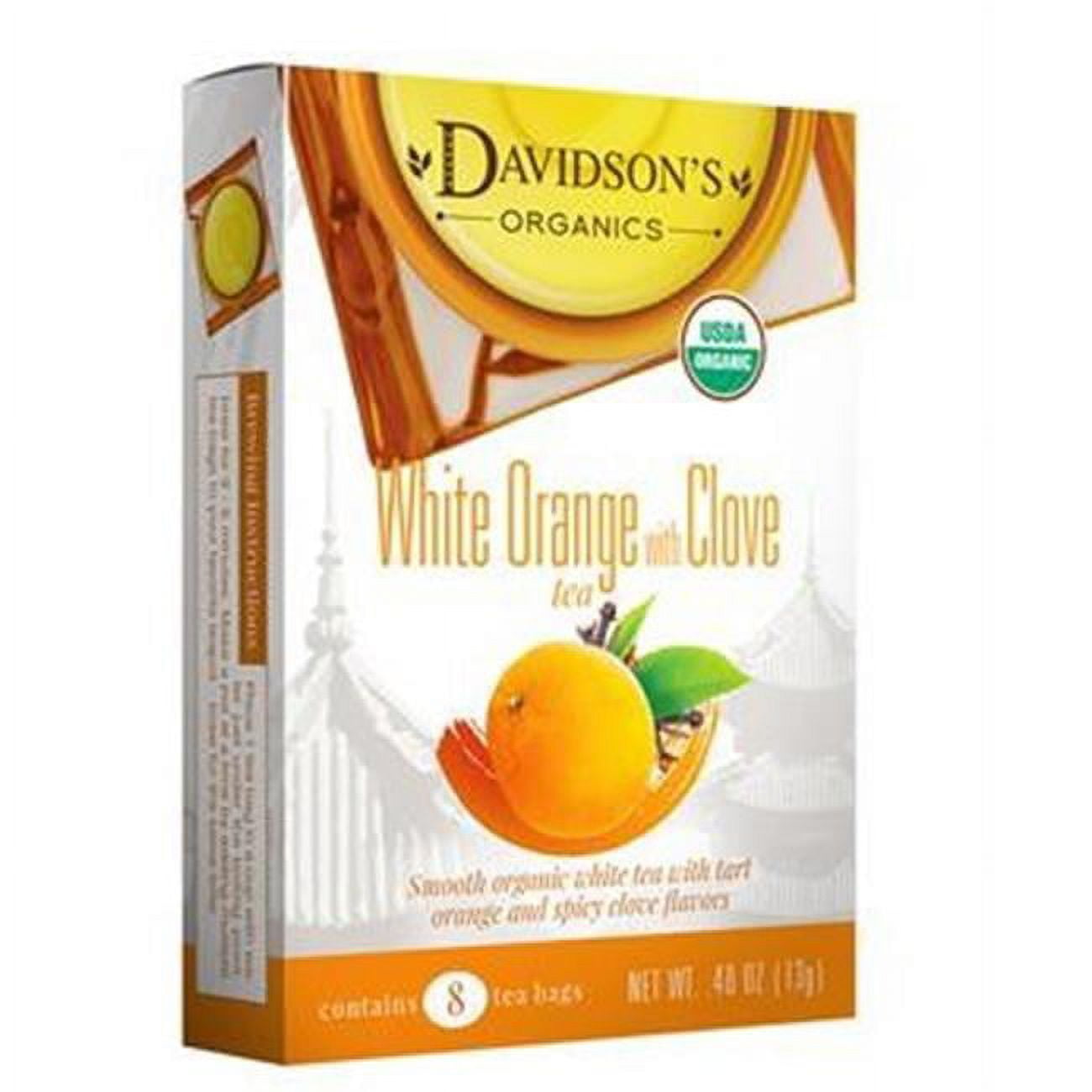 Picture of Davidsons Organics 7101 2 oz White Orange with Clove Sampler Tea - Pack of 6