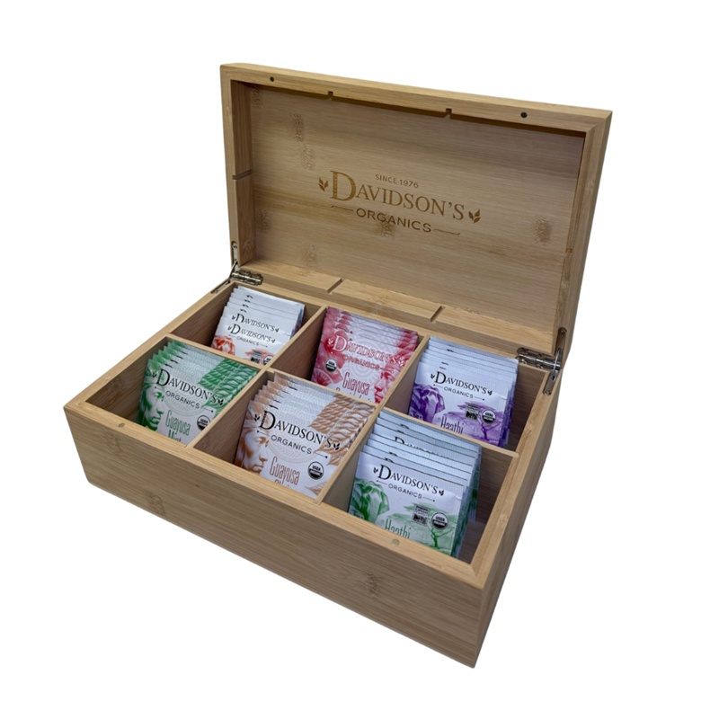 Picture of Davidsons Organics 599 8-Slot Bamboo Display Chest with Lid