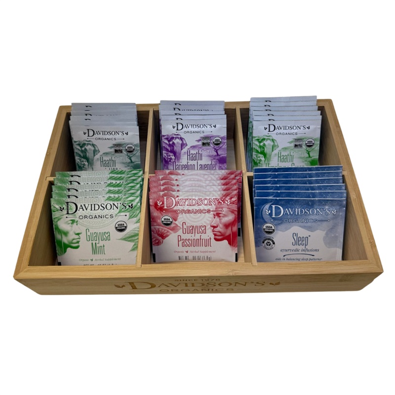 Picture of Davidsons Organics 609 8-Slot Bamboo Display Chest without Lid