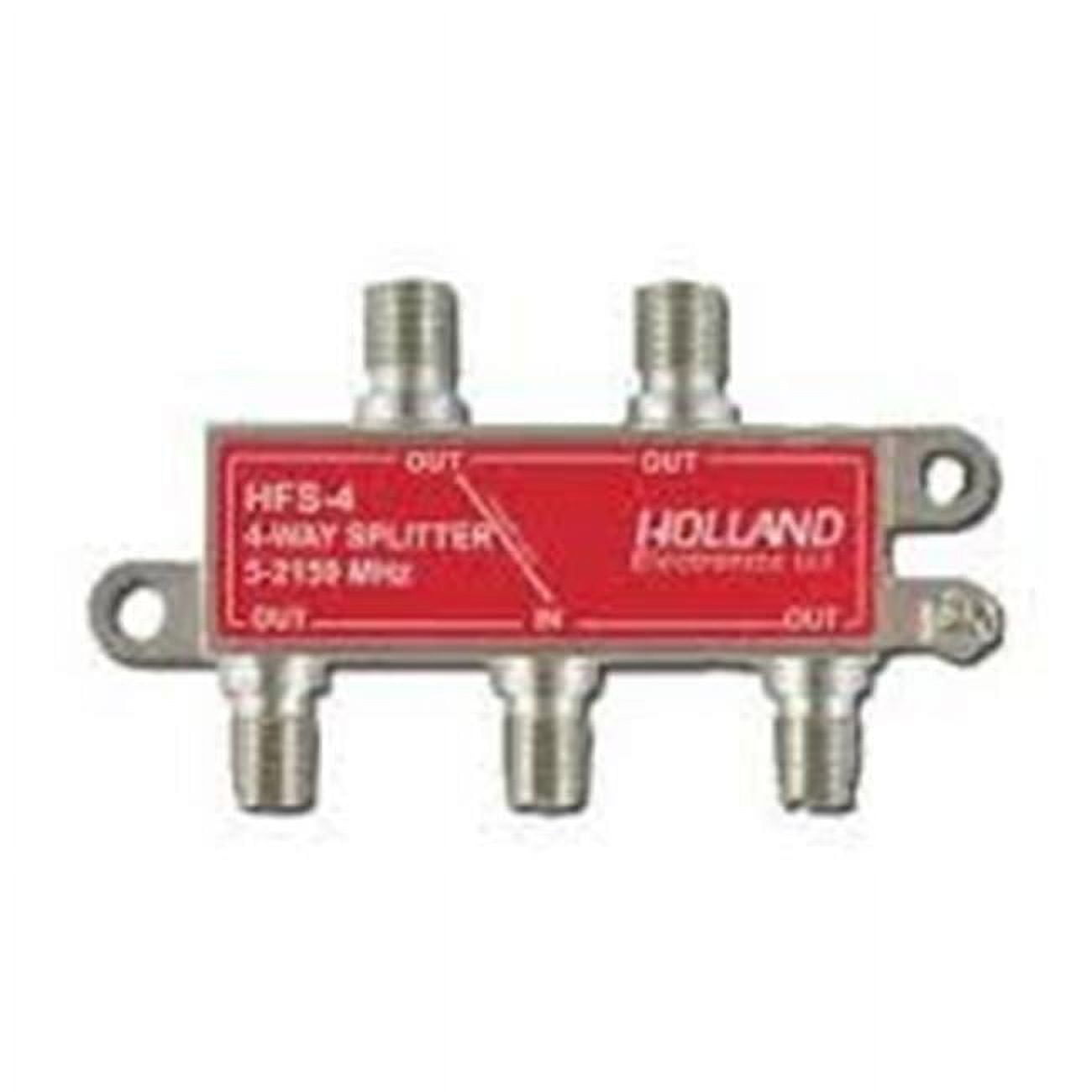 4 Way Coax Splitter 1 Port Power Passing, 5-2150 Mhz