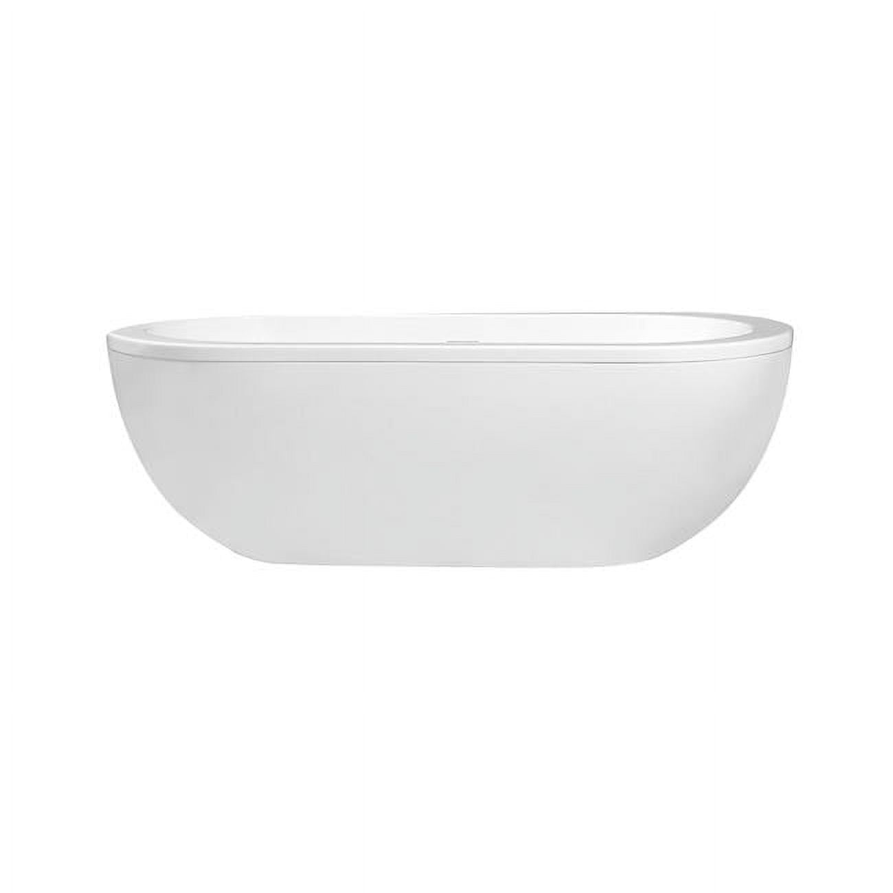 Picture of Cahaba CA401006-WH 23.25 x 33.75 x 71 in. Sacha Freestanding Acrylic Tub in Glossy White with White Drain