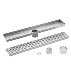 Picture of Cahaba CASP30 30 in. Brushed Stainless Steel Square Grate Linear Shower Drain