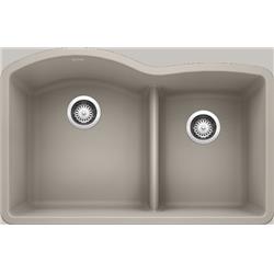 Picture of Blanco 442742 1.75 in. Diamond Undermount Low Divide Kitchen Sinks&#44; Concrete Gray
