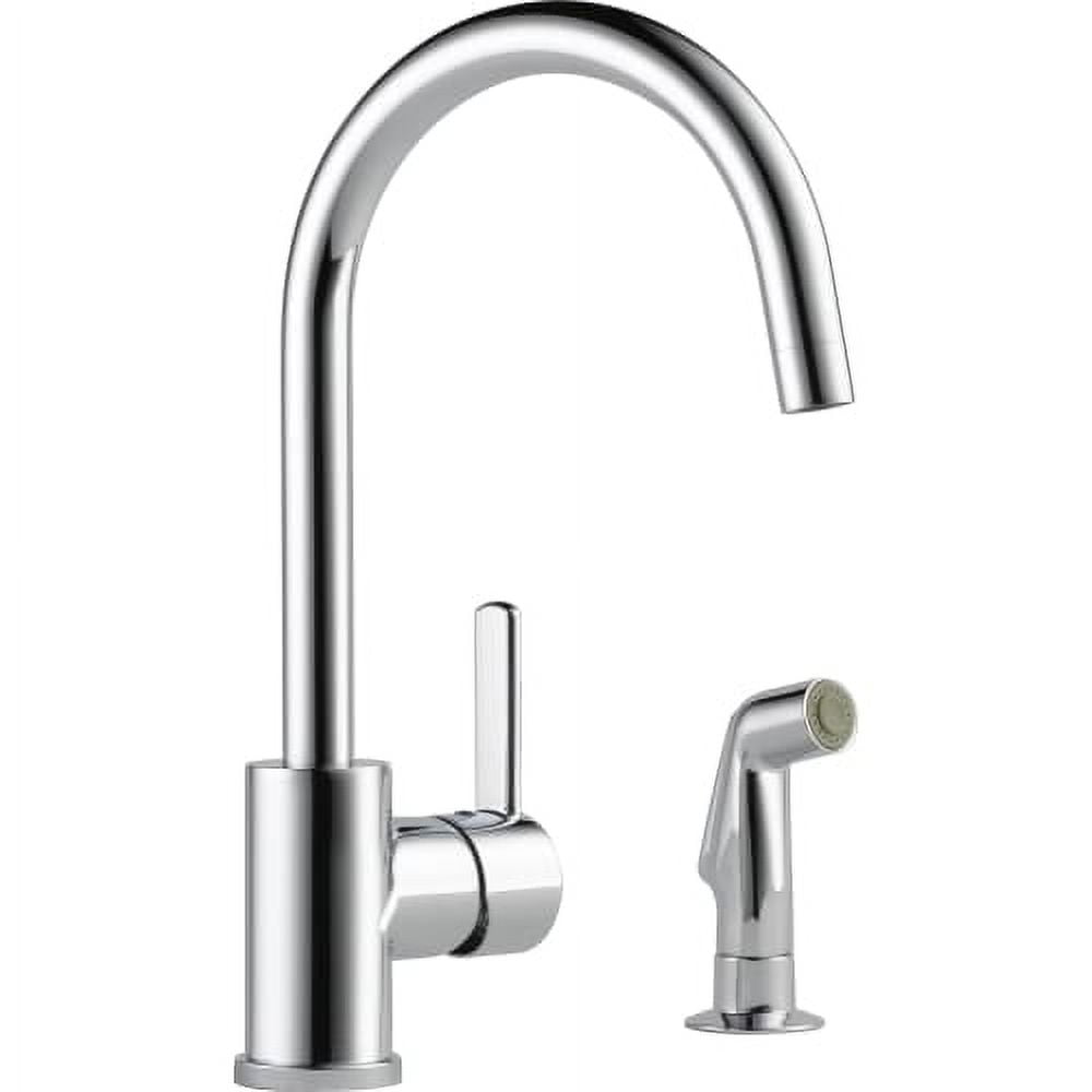 Single Handle Kitchen Faucet with Spray - Chrome
