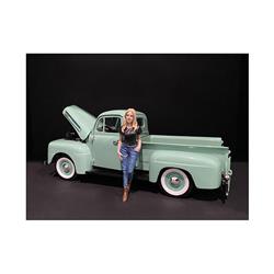 Picture of American Diorama 38236 Car Girl in Tee Rachel Figurine for 1 by 18 Scale Models