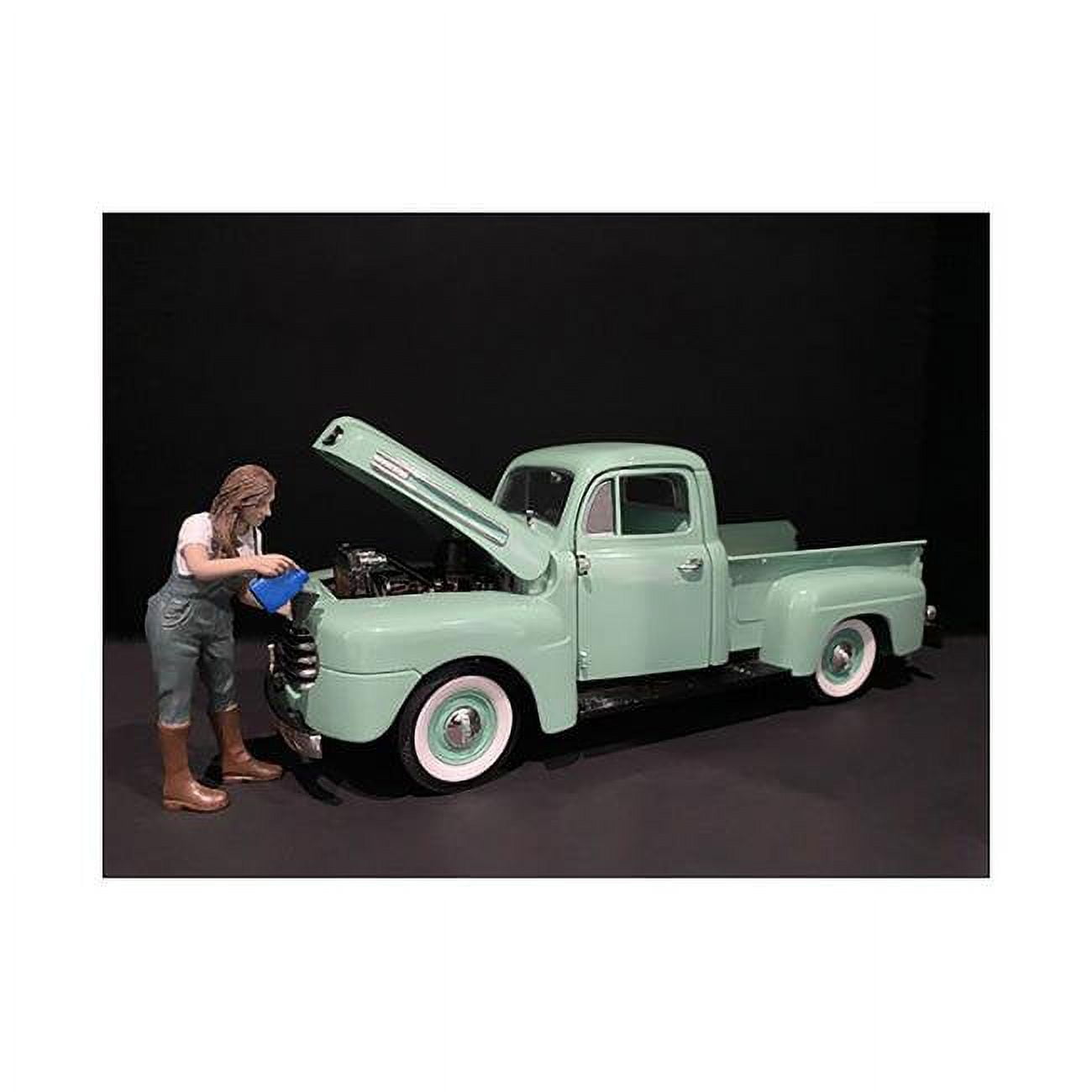 Picture of American Diorama 38338 Car Girl in Tee Kylie Figurine for 1 by 24 Scale Models