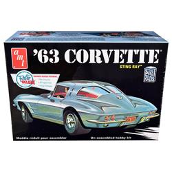 Picture of AMT AMT861 Skill 2 Model 1963 Chevrolet Corvette Stingray Kit for 1 by 25 Scale Model
