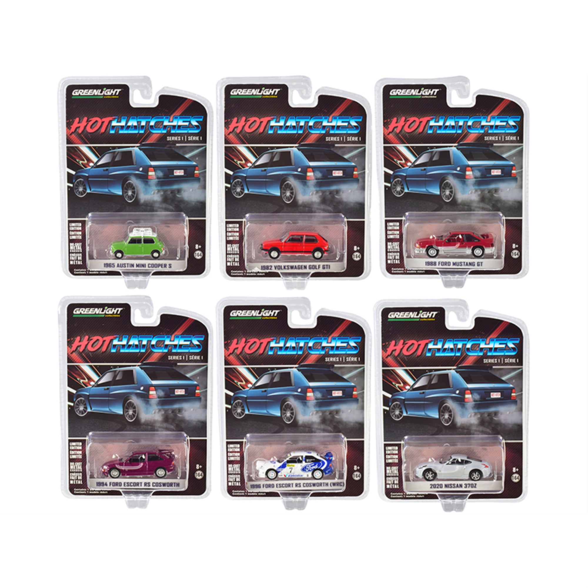 1965 Austin Mini Cooper S with Roof Rack Green with White Top Hot Hatches Series 1 1/64 Diecast Model Car by Greenlight 47080A