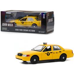 84113 1-24 Scale 2008 Ford Crown Victoria NYC Taxi Yellow John Wick Chapter 2 2017 Movie Diecast Model Car -  GreenLight