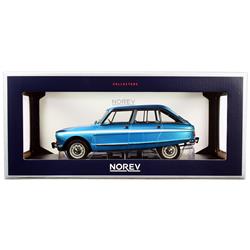Picture of Norev 181672 1974 Citroen Ami Super Delta Blue Metallic with White Stripes 1 by 18 Diecast Model Car