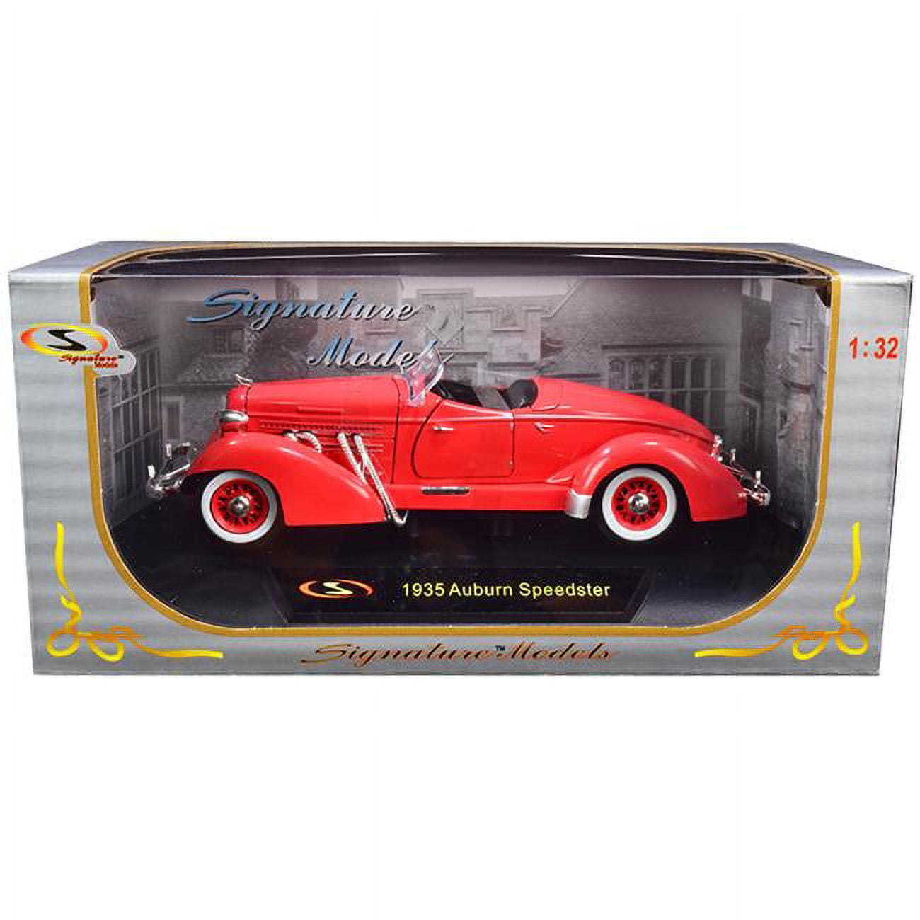 1935 Auburn Speedster 1 by 32 Diecast Model Car, Coral Red