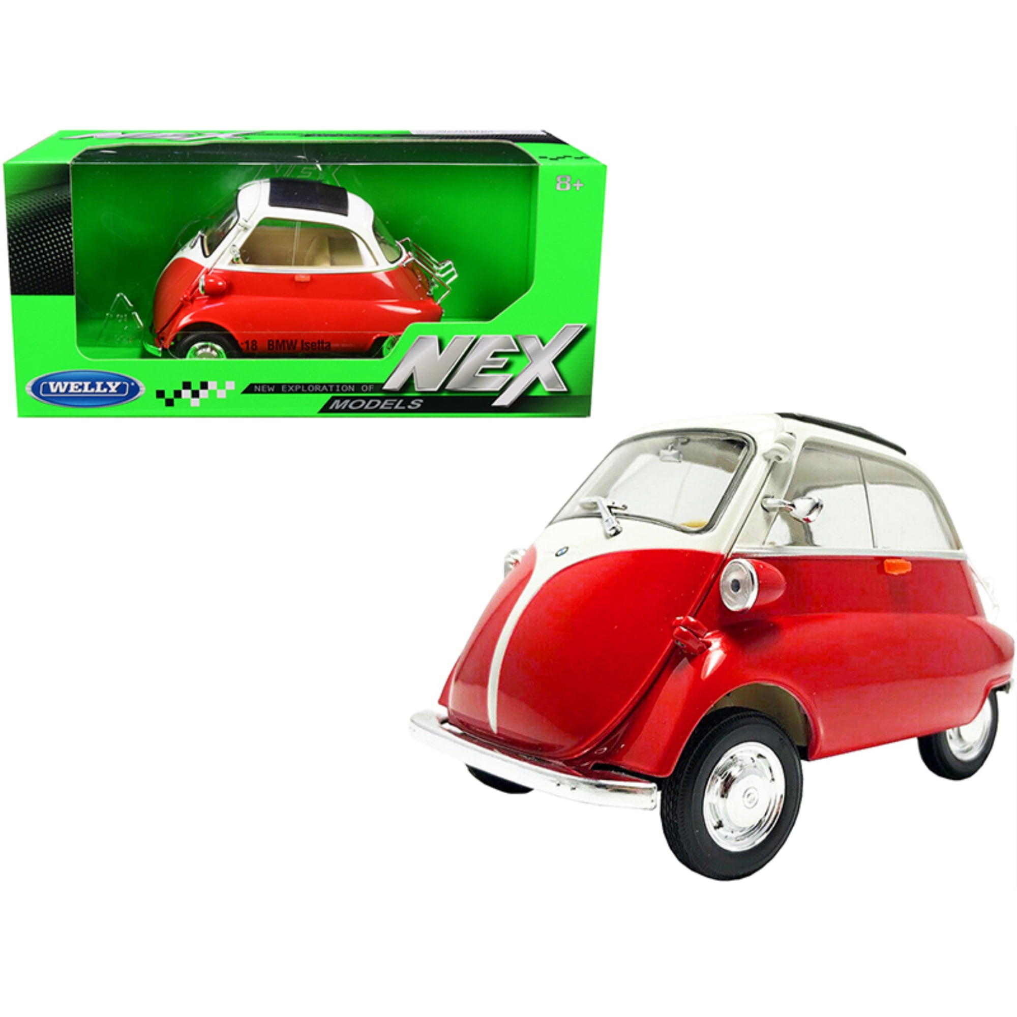 Picture of Welly 24096rd BMW Isetta Red & White NEX Models 1 by 18 Diecast Model Car