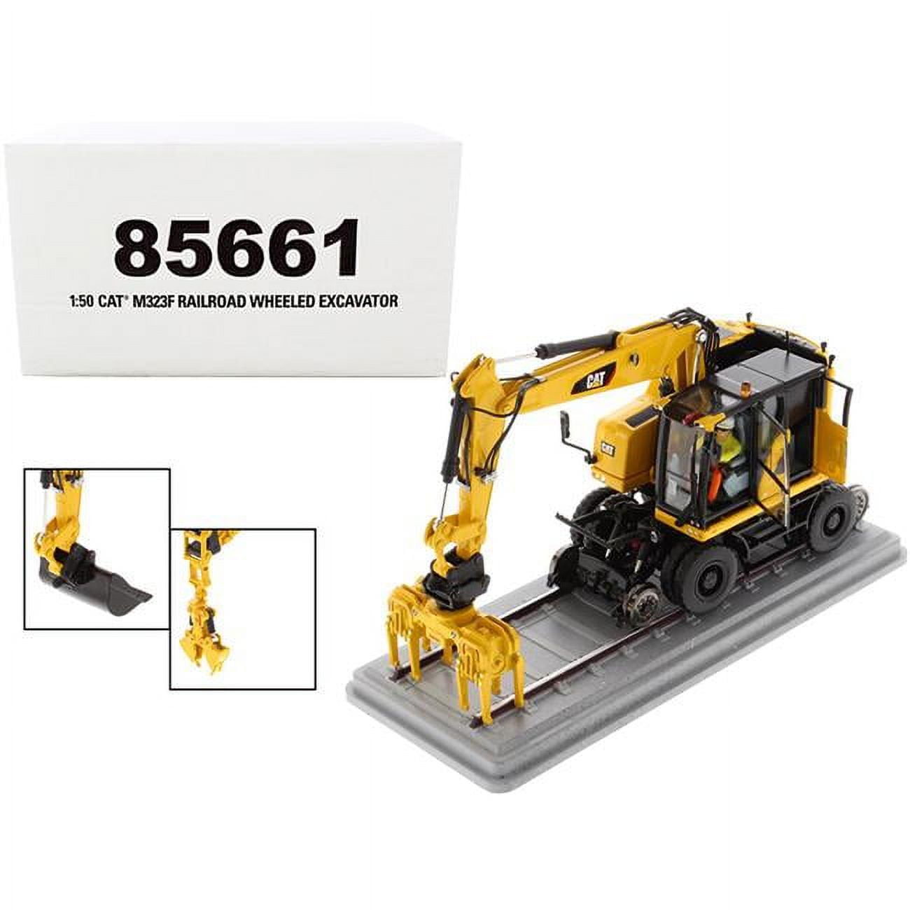 85661 CAT Caterpillar M323F Wheeled Excavator 1 by 50 Scale Diecast Model Railroad